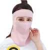 Foulards cou rabat protection UV visage crème solaire voile masque d'été soie femme décolleté hommes pêche