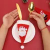 Party -Dekoration Weihnachtsgeschirrhalter Halter Hut Gabel Messer Besteck XMAS Home Kitchen Dekor Ornament Navidad Jahr