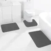 Badmattor badrum arrangör dusch 3 stycken minnes skummatta set u -formad och 15.74''x23.62 '' 19.69''x31.5 '' för mattor