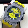 AP Sports Reloj de pulsera para hombre Royal Oak Offshore Series 42 mm Doble ojo Sincronización Placa de color Automático Mecánico Casual Moda Reloj de lujo