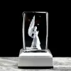 Sculptures 3D Guardian Angel Statue Laser Gravé Cristal Cube Figurines Bébé Baptême Faveurs Cadeaux Décoration de La Maison