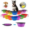 Sublimação Cão Tigelas Dobrável Eco Firendly Silicone Pet Cat Cães Comida Alimentador de Água Viagem Portátil Tigela de Alimentação Cachorrinho Cachorrinho Recipiente de Comida 01