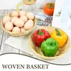 Dinnerware Sets Bamboo Fruit Plate Bread Basket Decorative Household Woven For Storage Organizer Baskets