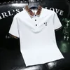 Polo Shirt Men Men Shirt Selevived Summer Letterned Lettermed Fabel Lawn Sleeved Cotton Cotton Contran