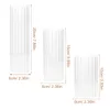 Candle Holders 3 Pcs Windproof Glass Holder House Decorations For Home Desktop Shades Decorative Household Accents Transparent Cover