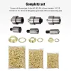 Gravestones Grommet Eyelet Hine Hand Press Arts Crafts Sying With 3 Dies+1500st GromMets 6/10/12mm DIY Manual Snap Eyelet Press Tools