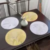 Tapis de Table ronds à motifs exquis, élégants, pour décor de fête de vacances, résistants à la chaleur, pour dîner festif