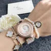 Relógio superior de cristal diamante relógio feminino todo em aço inoxidável com 33mm relógio de alta qualidade feminino natal presente do dia das mães