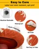 Table Cloth Coral Carpet Orange Round Tablecloth Elastic Cover Indoor Outdoor Waterproof Dining Decoration Accessorie