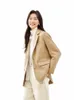 vimly Women's Wool Blend Quilted Tailoring Blazer 2023 Winter New Notched Collar Coat Office Lady Straight Elegant Jacket M5605 Q5o6#