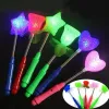 LED Glow Stick Up الأرز النجمة الزنبركية الجزيئية Rose Wharing Glow Stick لألعاب الزفاف الحفلات 0328