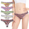 3PCS/SET KOBIET BAWECZNE KOLEKTOWE PISKI MEPI Seksowne bieliznę G-strings Rainbow Thongs żeńskie miękkie oddychanie bielizny 240315