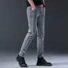 marca Fi Jeans casual per uomo dritto elastico in denim Lg pantaloni grigi versatili uomo Lg OL lavoro fresco pantaloni 26Cp #