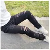 Fi Homme Jeans Slim Fit Design Hip Hop Hommes Jeans All-match Biker Ripped Casual Lg Pantalon Raggedy Genou Trou Denim Pantalon u54y #