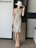 Party Dresses Kimutomo Pearl Pärrad Sequined Shiny Dress O Neck Off-Shoulder Sexig Hip Celebrity Style Birthday Vestidos Women