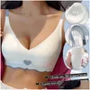 Reggiseni da donna Y carino 3/4 tazze bralette senza soluzione di continuità reggiseno tinta unita da donna morbido senza fili profondo scollo a V lingerie per consegna femminile Otqnb