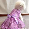 Abbigliamento per cani vestiti per animali domestici adorabili paillettes di paillettes di nozze glitter leggero per gatti