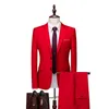 Mężczyźni Dree Wedding Suits Solid Formal Wear Sets Dr Kurtki+spodnie 2 sztuki garnitury Mężczyzna solidne busin dopasowanie garnitury Rozmiar 6xl p6gb#