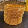 Bangle 4 pcs Dubai Bangles para mulheres cor de ouro Islam Médio Oriente 24k pulseiras etíopes jóias de casamento presentes africanos247b