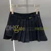 Fashion Designer Shorts Skirts for Women Summer Pleated A Line Dress Metal Letter Mini Skirts Classic Irregular Sexy Dress