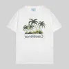 Mens Designer T-shirt Casual T-shirts Casablanca Summer Casablanca Tropical Fruit Print Kortärmad T-shirt 7I76