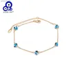 Anklets Lucky Eye Blue Trkiye Evil Eye Eye Beads Ongle Gold Silver Canlele