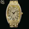 مخصص VVS Moissanite Mechanical Watch Men Luxury Iced Out Moissanite Stainless Steel Watch