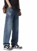 Jeans Vintage pour hommes Patchwork Fi pantalon droit ample homme Streetwear coréen Baggy large pantalon Denim décontracté J4m1 #