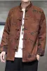 Chińska kurtka w stylu Męska wiosenna i jesień starożytna styl Młodzież Młodzież Zhgshan Nowy chiński garnitur płaszcza 89YD#