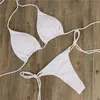 2pcs Sexy Women Summer Swimwear Bikini Set Bra Tie Side G-String Thg Beach e Suit Swimsuit Bathing Suit Swimming Suit t5gf#