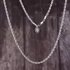 Chains White Gold ed Rope Chain Necklace Singaporean Venetian For Men And Women 3mm Hip Hop Jewelry CultureChains290d