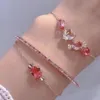 S Jewelry Shiny Pink Romantic and Charming Love Candy Pulling Bracelet
