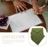 Gift Wrap Retro 120g Thick Western-style Triangle Envelope Wedding Postcard Greeting (quiet Grass Green) 40pcs Letter Cards