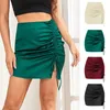 Sexy Lace Up ALine Bodycon Rokken Zomer Hoge Elastische Taille Vrouwen Lint Rok LDYWW4993 240328