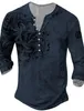 Männer Henry Shirt Grafik Viking Henry Kleidung 3D Gedruckt Outdoor Casual Lg Sleeve Butt Print Fi Designer Fi C2E0 #