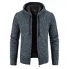 Kış erkekler hırka kapüşonlu kazaklar ince fiit rahat sweatercoats ceketler kaliteli erkekler kış daha kalın sıcak hırka 4xl s9g4#