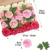 Decorative Flowers 25pcs Boxed Foam Roses Artificial Flower For DIY Wedding Bouquet Centerpiece Party Decoration Valentine's Day Mother's