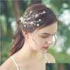 Barrettes à cheveux Barrettes Simple Sier Couleur Star Clip Peigne de mariée Accessoires faits à la main Femmes Coiffe Barrette Côté pour Drop Delivery Jewe Otfcx