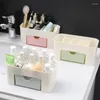 Storage Boxes Container Box Cosmetic Display Case Plastic Makeup Drawers Layer Double Jewelry Organizer Desktop Organizers