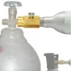 機器1Set CO2シリンダー補充アダプターCO2充填バルブコネクタソーダ補充ボトルTR214からW21.814 +フラットシール +レンチ +針バルブ