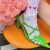 Dress Shoes Pointy Heart High Heel Roman Sandals For Women Summer Cross Strap Block Hollow Patent Leather Heeled