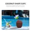 Vinglasögon Kids Coconut Cups Luau Beach Party Beverage Plastic Drinking Hawaii Supplies For Shape Decor