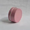 80 ml/2,7 oz Klar fönsterlocket rosa rosa aluminiumburk tom läppbalsam container ögon lotion förpackning metall förvaring potten