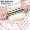 Baking Tools Walfos Stainless Steel Rolling Pin 304 Household Catching Dumpling Skin Hollow Nonstick Pressing Tool