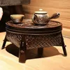 Tea Trays Chinese Style Handmade Bamboo Woven Tray Table Set Box