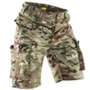 Mege 2023 kamouflage casual shorts män taktisk camo last korta byxor militär gym running vandring set streetwear 240315