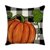 Pillow Room Cases Perfection 4 Housses en lin confortables à imprimé citrouille d'Halloween pour une maison moderne et minimaliste