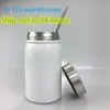 US Warehouse 500ML Sublimation Mason Jar Mugsステンレススチールコーヒーカップポータブル熱断熱タンブラーダストプルーフボトルM306G