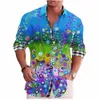 bavero con maniche LG da uomo affidabile, design colorato, camicia casual, top da uomo morbido e confortevole, setoso e liscio R368#