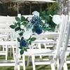 装飾的な花ウェディングアーチフラワーフローラルスワッグガーデンリースチェアバック人工ベンチ